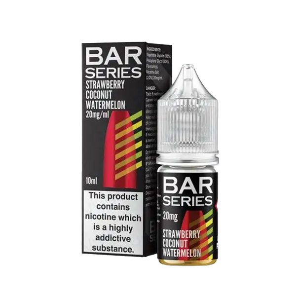 Bar Series Nic Salt 10ml - Strawberry, Coconut, Watermelon