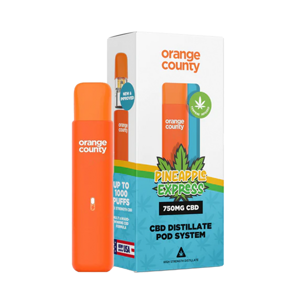 Orange County 1ml rechargeable prefilled CBD Vape Pen - (750mg)