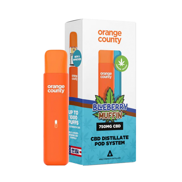 Orange County 1ml rechargeable prefilled CBD Vape Pen - (750mg)