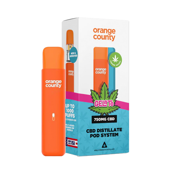 Orange County 1ml rechargeable prefilled CBD Vape Pen - (750mg)