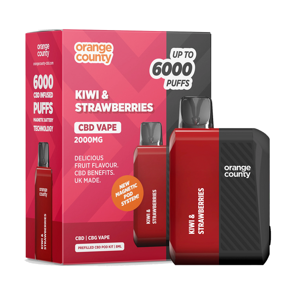 Orange County 2000mg CBD/CBG Rechargeable Vape kit