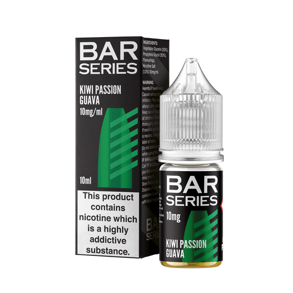 Bar Series Nic Salts 10ml E-Liquid - Kiwi Passion Guava