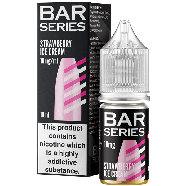 Bar Series Nic Salts 10ml - Strawberry Ice-cream