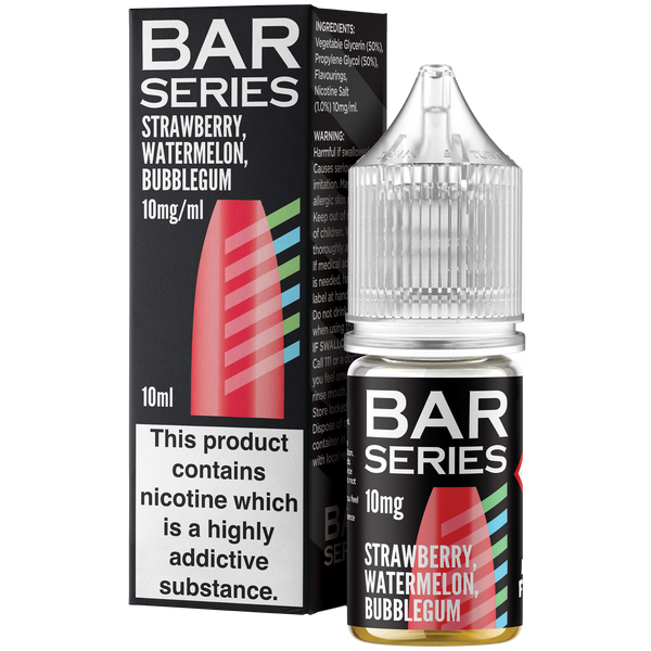 Bar Series Nic Salts 10ml - Strawberry Watermelon Bubblegum
