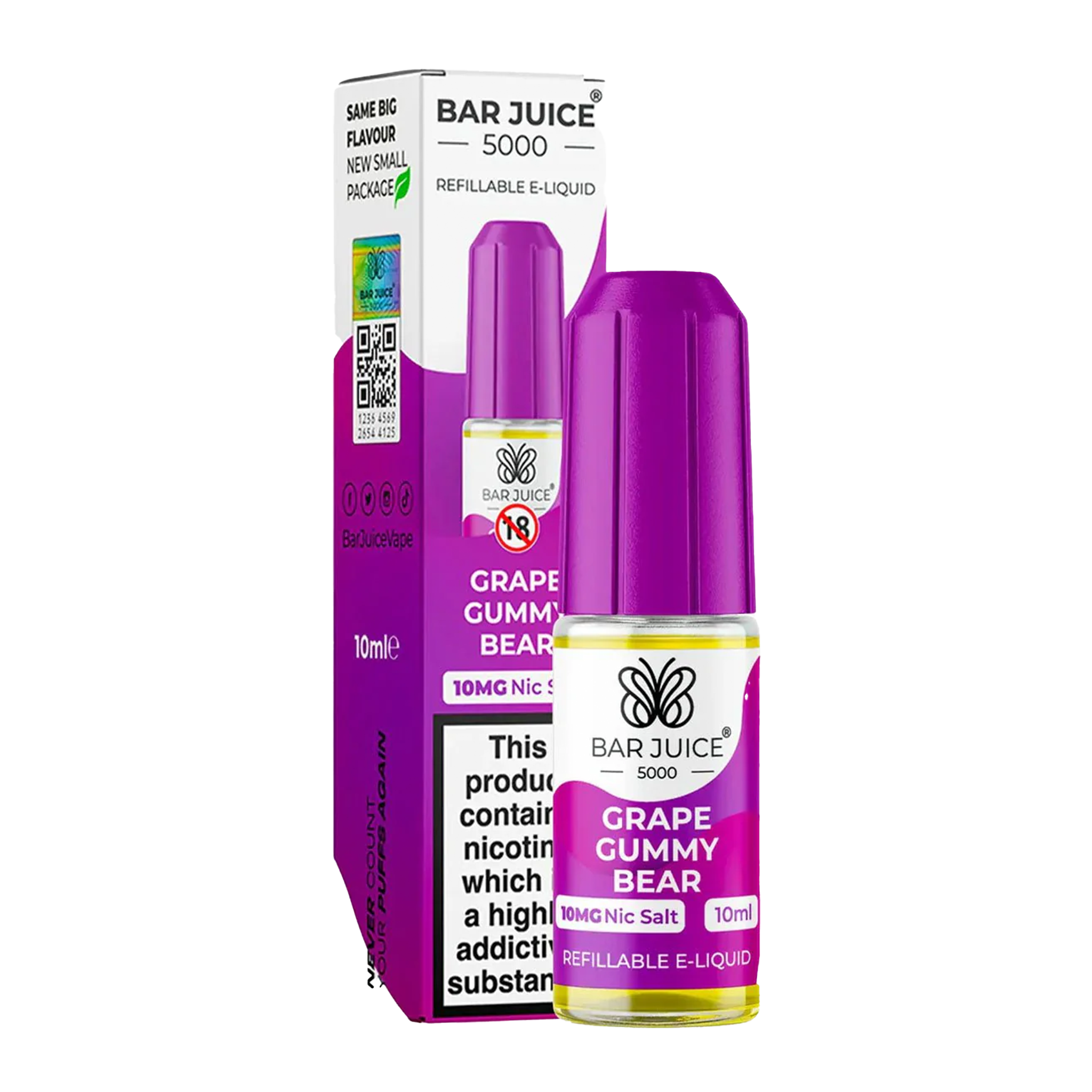 Bar Juice 5000 - Elf Bar Flavours 10ml - Grape Gummy Bear VuiceVapes Bar Juice 5000 - Elf Bar Flavours 10ml - Grape Gummy Bear VuiceVapes