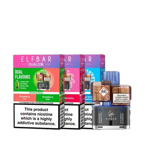 Elf Bar Dual 10K Prefilled Vape Pods + Refill Containers