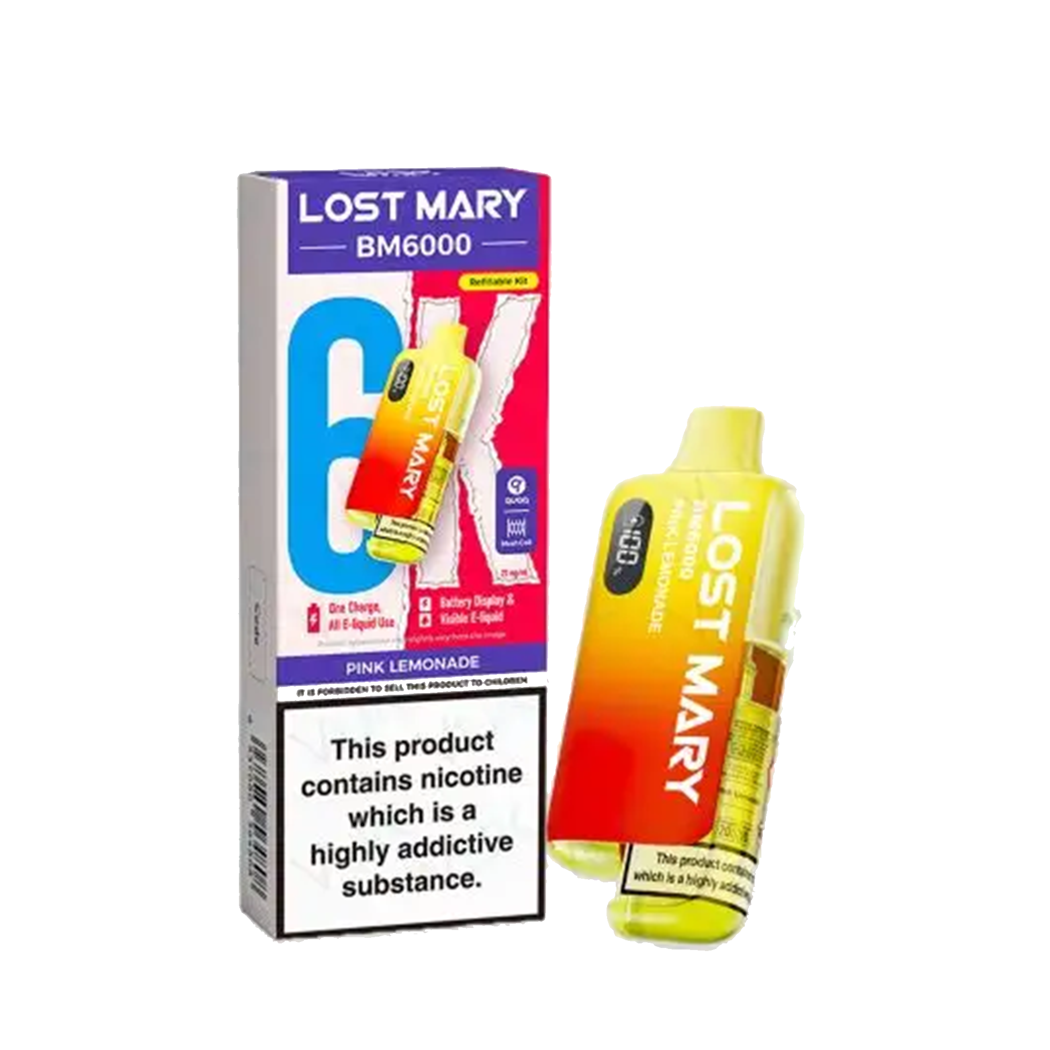 Lost Mary BM6000 Prefilled Pod + Refill Container VuiceVapes Lost Mary BM6000 Prefilled Pod + Refill Container VuiceVapes