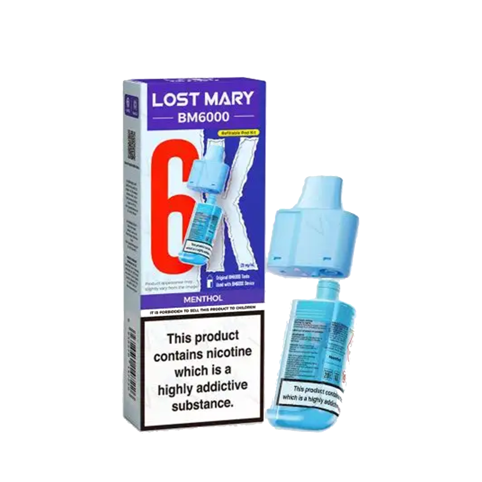 Lost Mary BM6000 Prefilled Pod + Refill Container VuiceVapes Lost Mary BM6000 Prefilled Pod + Refill Container VuiceVapes