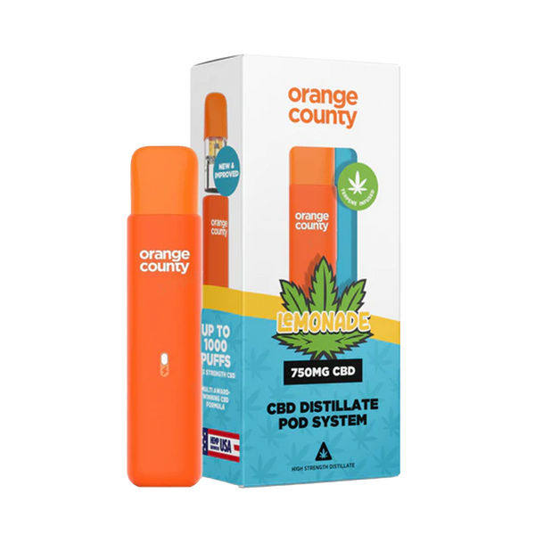 Orange County 1ml rechargeable prefilled CBD Vape Pen - (750mg)