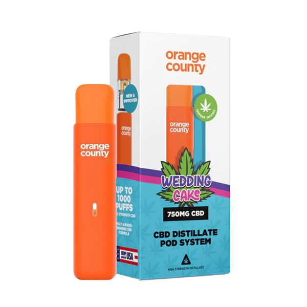 Orange County 1ml rechargeable prefilled CBD Vape Pen - (750mg)