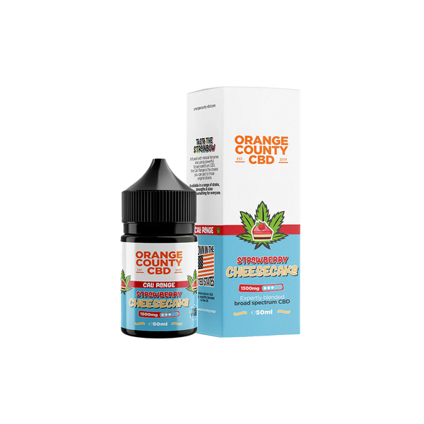 Orange County Strawberry Cheesecake CBD E-Liquid 50ml 1500MG & 2500MG