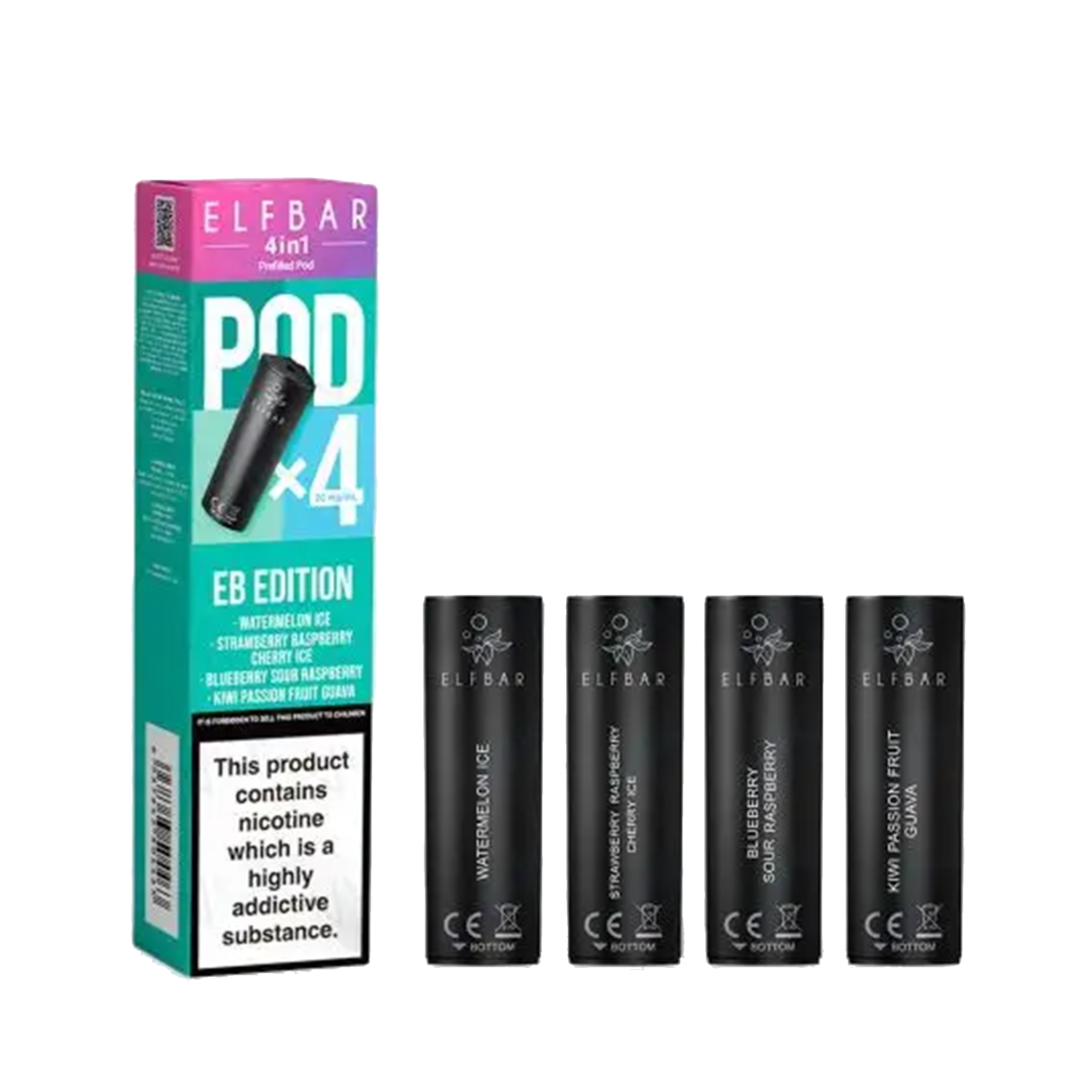 Elf Bar 4-in-1 Multi Flavour Edition Prefilled Pods VuiceVapes Elf Bar 4-in-1 Multi Flavour Edition Prefilled Pods VuiceVapes