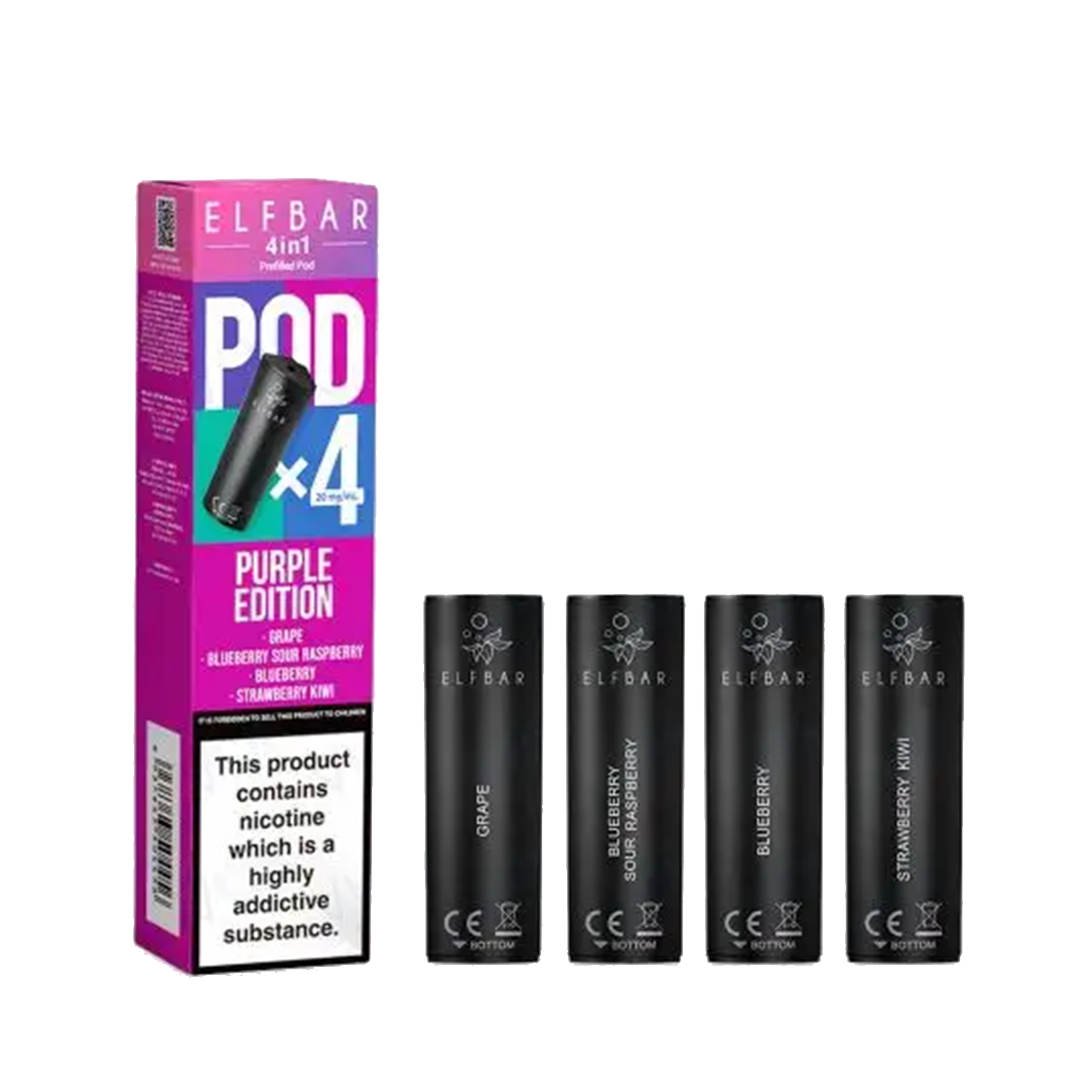 Elf Bar 4-in-1 Multi Flavour Edition Prefilled Pods VuiceVapes Elf Bar 4-in-1 Multi Flavour Edition Prefilled Pods VuiceVapes
