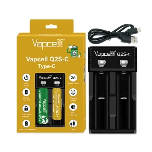 Vapcell Q2S-C Type-C Battery Charger