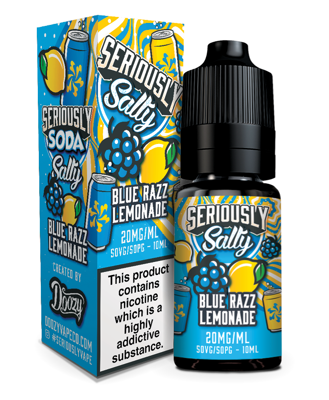 Seriously Salty Soda 10ml - Blue Razz Lemonade VuiceVapes Seriously Salty Soda 10ml - Blue Razz Lemonade VuiceVapes