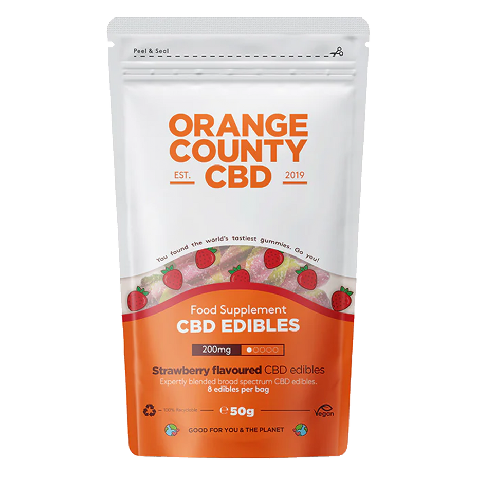 Orange County CBD Gummy Strawberries Grab Bag (200mg)